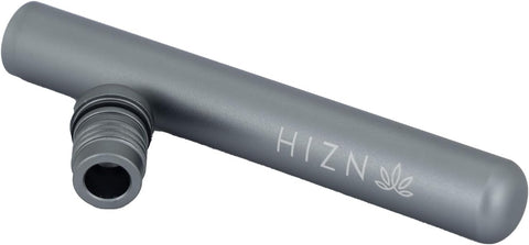 HIZN Pre-Roll Hülle in Grau mit Schraubverschluss, Seitenansicht
