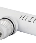 HIZN Pre-Roll Hülle in Weiß mit Schraubdeckel und Dichtring, Nahaufnahme