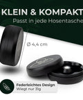 Kapselmagazin geschlossen und offen, Grafik mit 4,4 cm Durchmesser und 31 g Gewicht