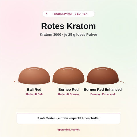 Rotes Kratom Probierpaket