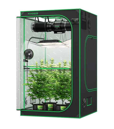 Smart Growbox Komplettset L für 4-8 Pflanzen (120x120x200 cm)