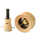INHALE Vapman Click Pure zerlegt: Oberteil mit Mundstück und Holzring mit Heizelement aus Metall